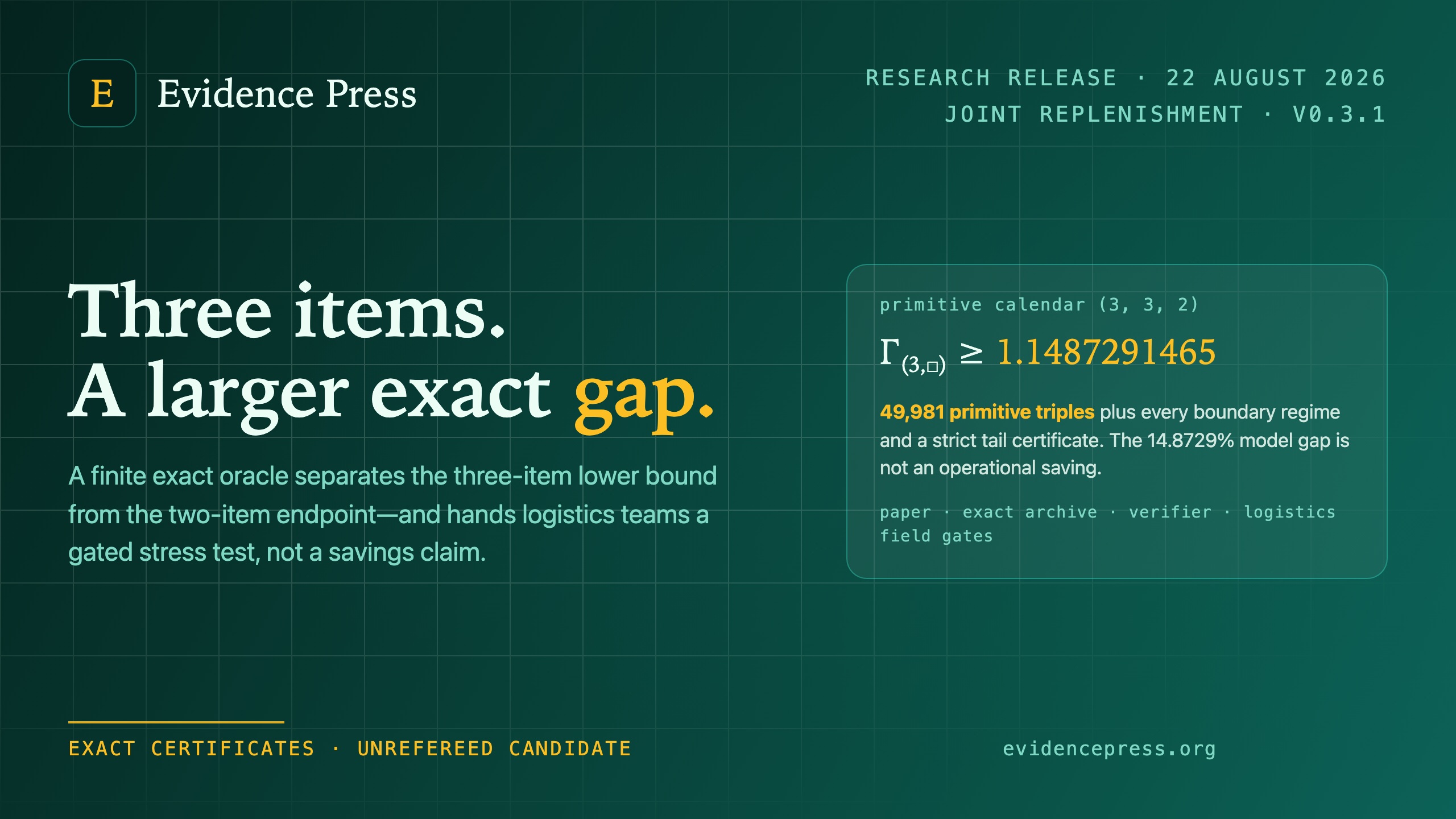 Video thumbnail: The three-item joint-replenishment gap.